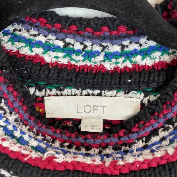 Loft‎ Sweater Medium multicolor stripe - Picture 2 of 6